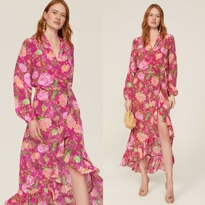 Rococo Sand Chloe Floral Wrap Dress in Size XS